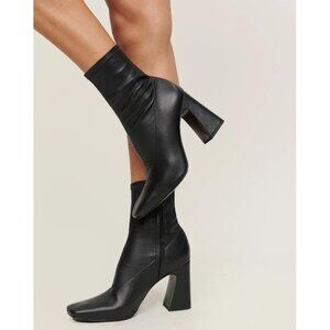 REFORMATION Women's Edie Ankle Boot Size 6.5 In Black